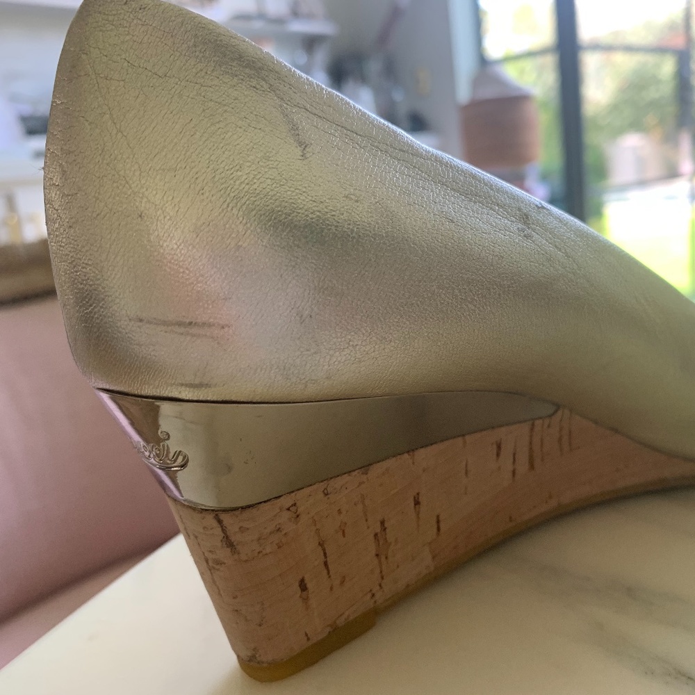 Gucci Gold Metallic cork wedges - Picture 7 of 9